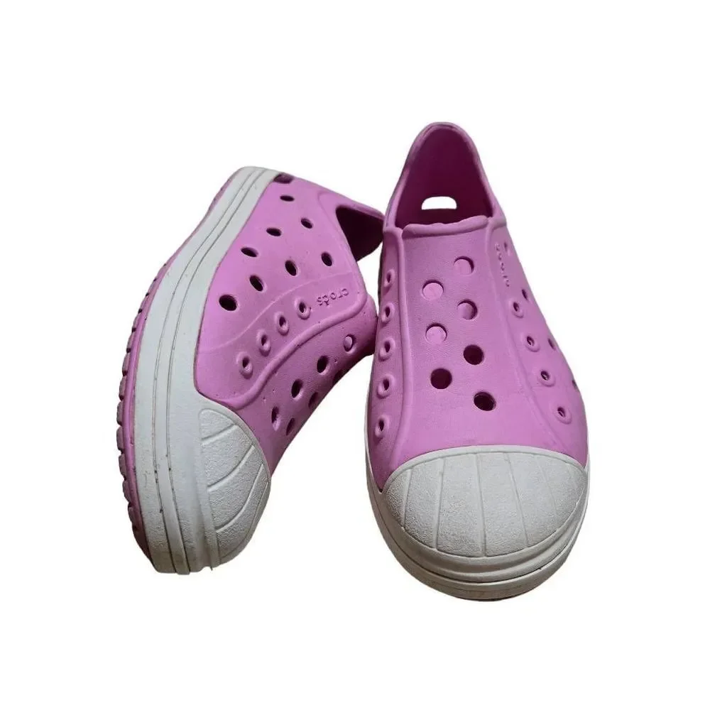 Crocs Girls Bump It Shoe Carnation/Oyster/pink Size US C12